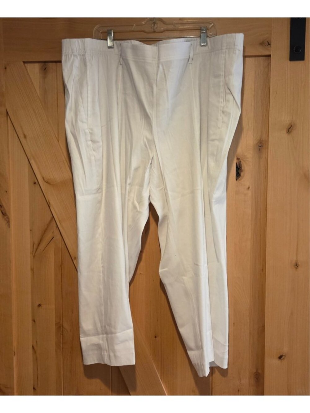 New! J. JILL Size 4X Linen Stretch High Rise Straight Leg Pant 48x26" Pull on
